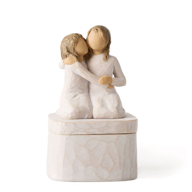hallmark Willow Tree Sister Mine Figurine Trinket Box