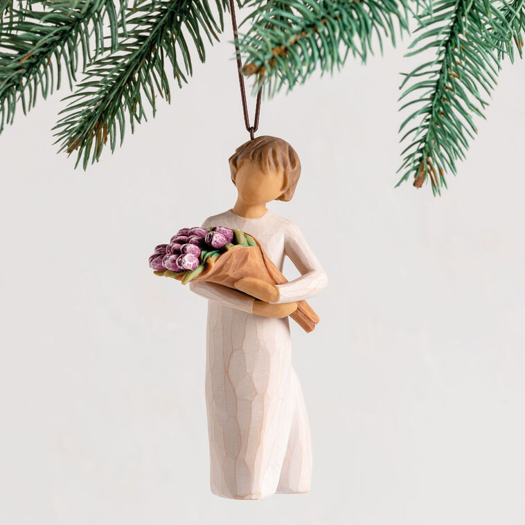 Hallmark Willow Tree Surprise Tulip Bouquet Figurine Ornament 4" H