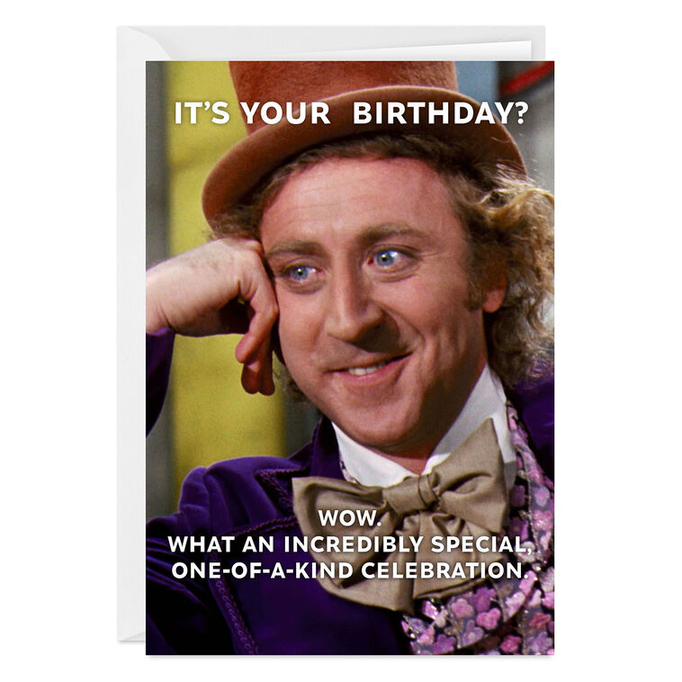 hallmark Willy Wonka & The Chocolate Factory Funny Custom Birthday Card