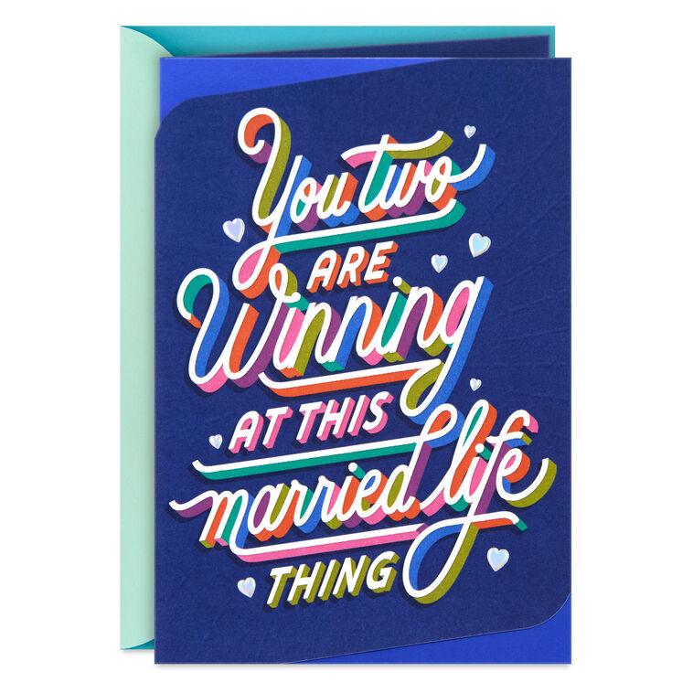hallmark Winning at Married Life Anniversary Card for Couple