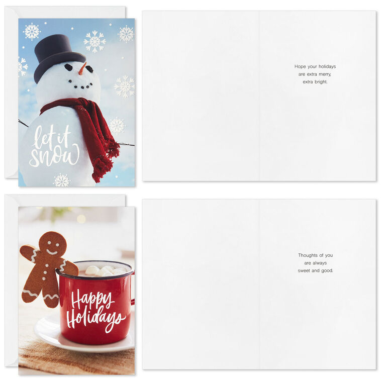 Hallmark Winter Cheer Assorted Boxed Christmas Cards Pack Of 12