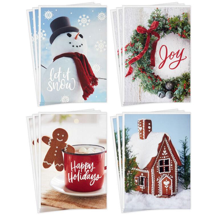 hallmark Winter Cheer Assorted Boxed Christmas Cards Pack of 12