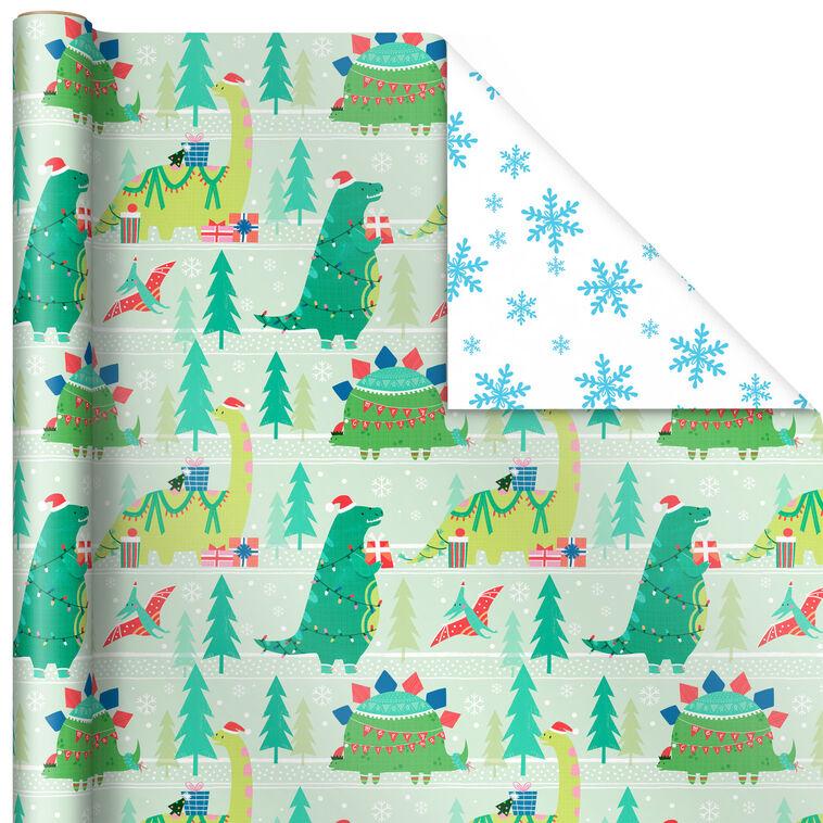 Hallmark Winter Friends 3-Pack Reversible Kids Christmas Wrapping Paper Assortment 120 Sq. Ft