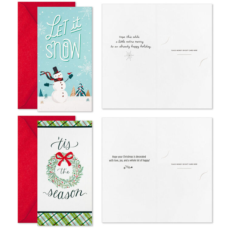 Hallmark Winter Scenes Money-Holder Boxed Christmas Cards Assortment Pack Of 36