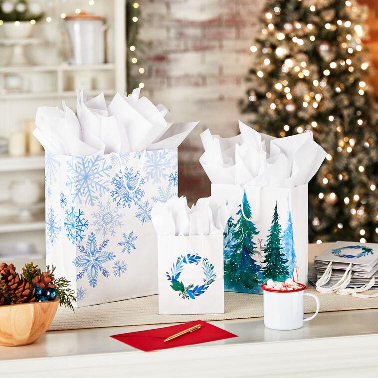 Hallmark Winter Wonder 8-Pack Holiday Gift Bags Assorted Sizes And Designs
