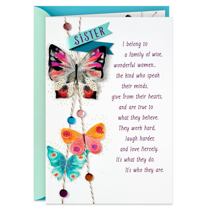 hallmark Wise and Wonderful Woman Birthday Card for Sister