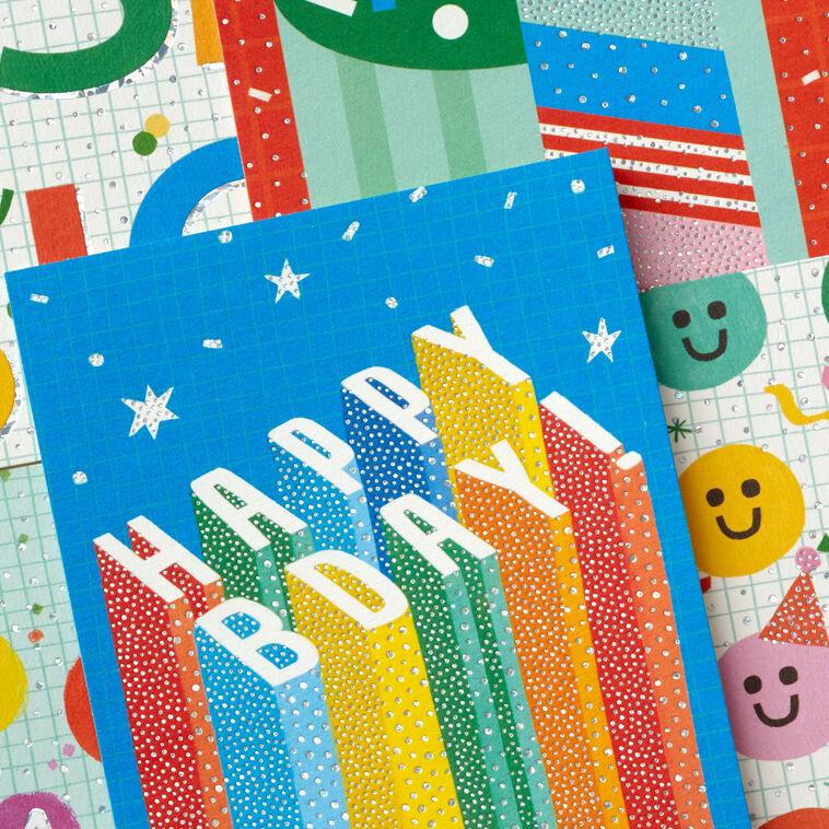 Hallmark Wish Big Assorted Boxed Blank Birthday Note Cards Pack Of 24