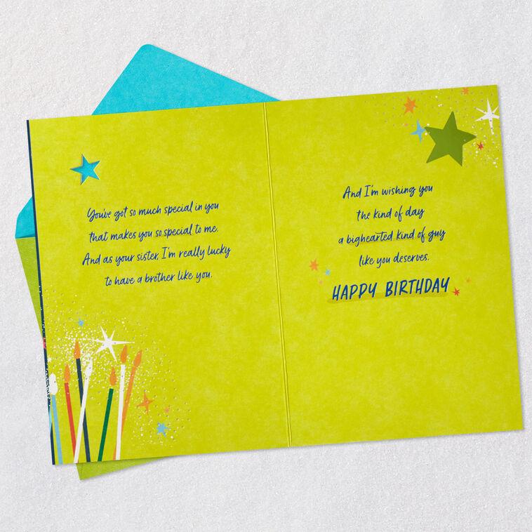 Hallmark Wishes For A Bighearted Brother Birthday Card From Sister