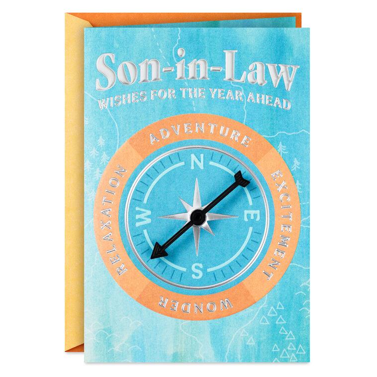 hallmark Wishes for the Year Compass Wheel Birthday Card for Son-in-Law