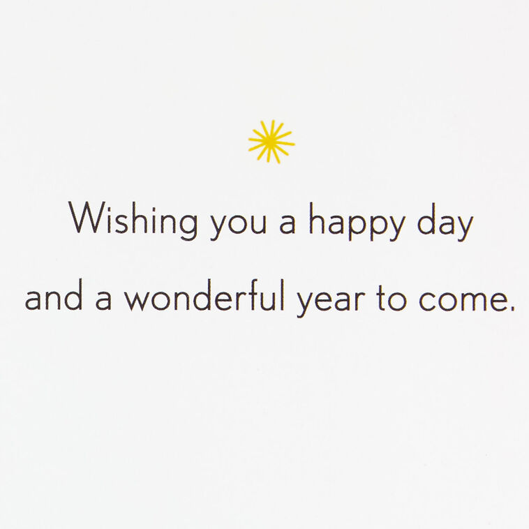 Hallmark Wishing You A Happy Day And A Wonderful Year Birthday Card