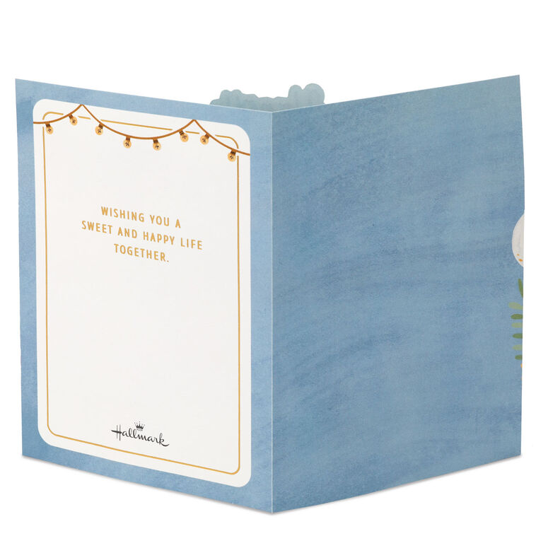 Hallmark Wishing You A Sweet And Happy Life 3D Pop-Up Wedding Card