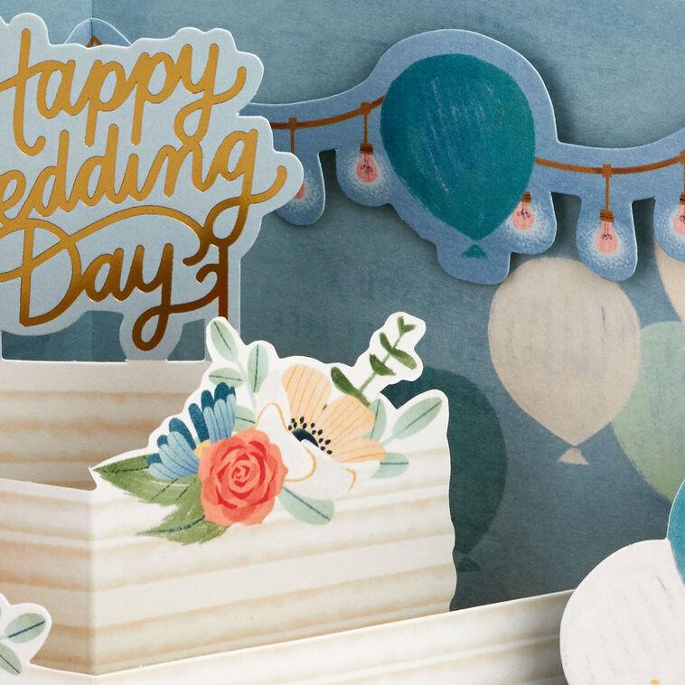 Hallmark Wishing You A Sweet And Happy Life 3D Pop-Up Wedding Card