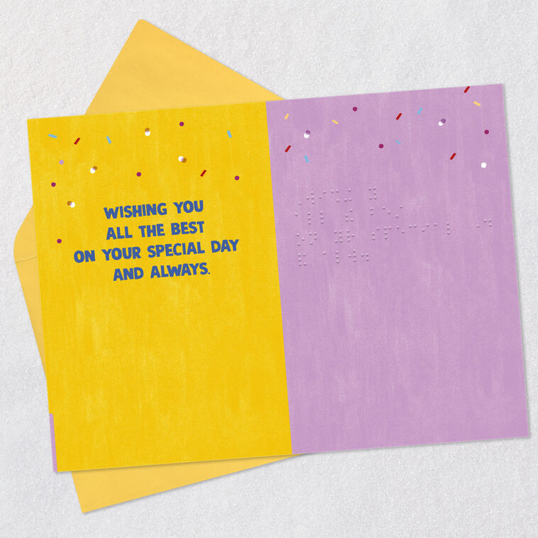 Hallmark Wishing You All The Best Braille Birthday Card