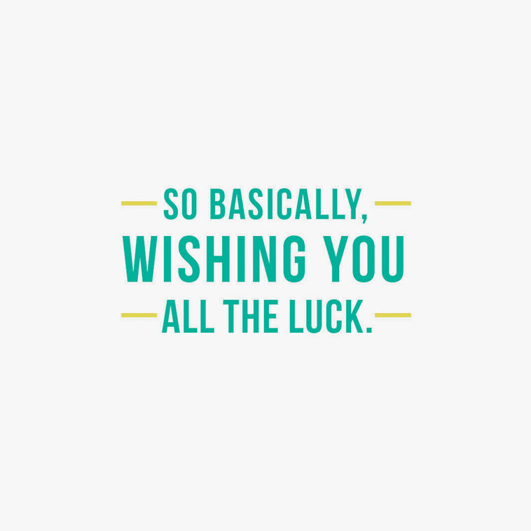 Hallmark Wishing You All The Luck Funny Good Luck Card