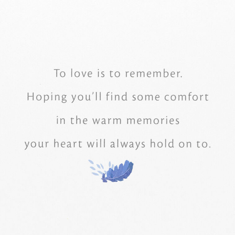 Hallmark Wishing You Comfort And Warm Memories Sympathy Card