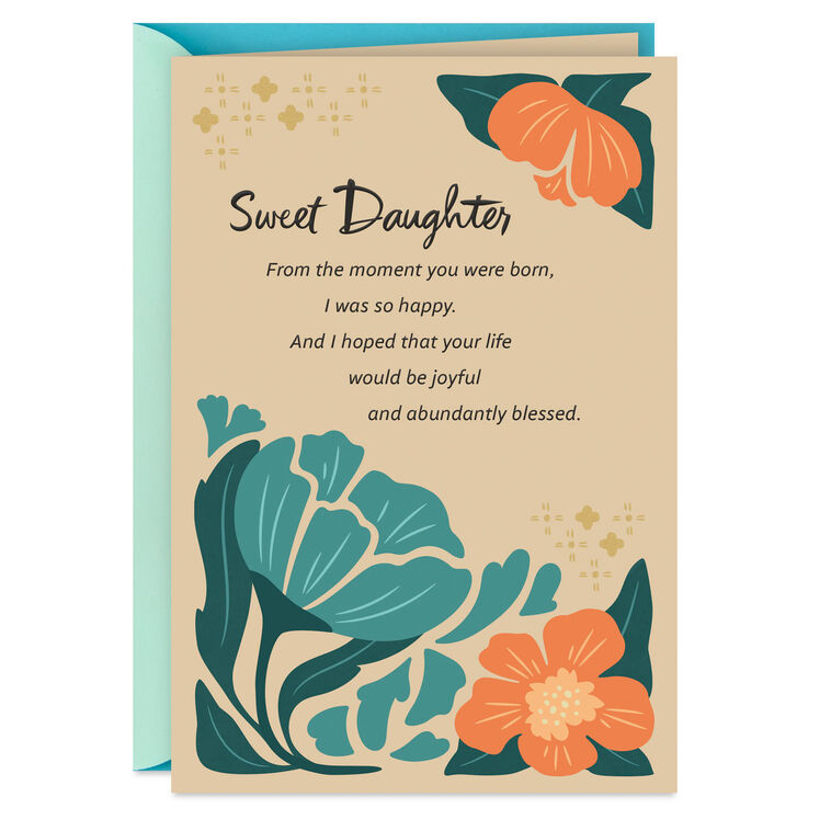 hallmark Wishing You Joy and Blessings Birthday Card for Daughter
