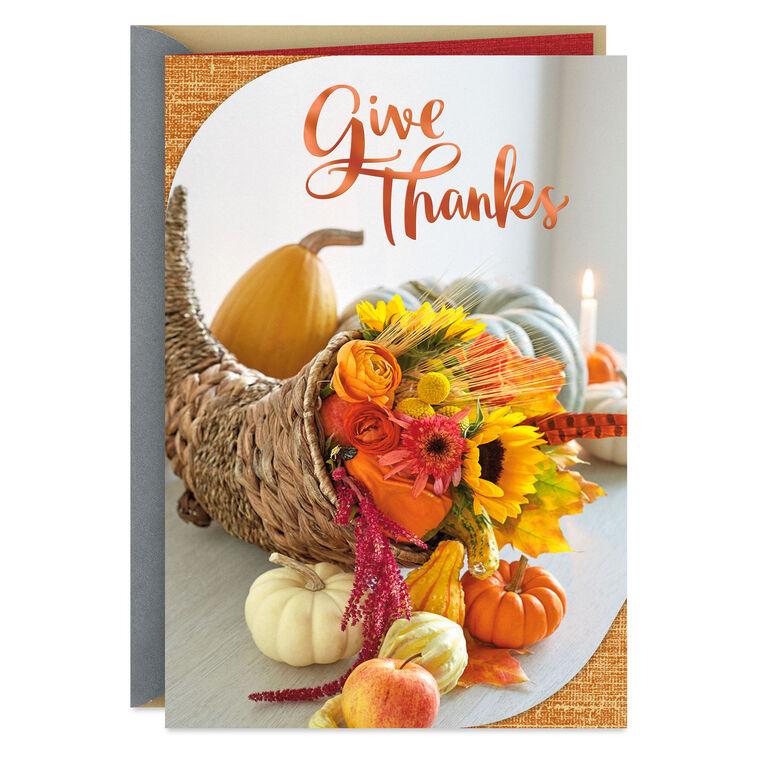 hallmark Wishing You So Much Happiness Thanksgiving Card