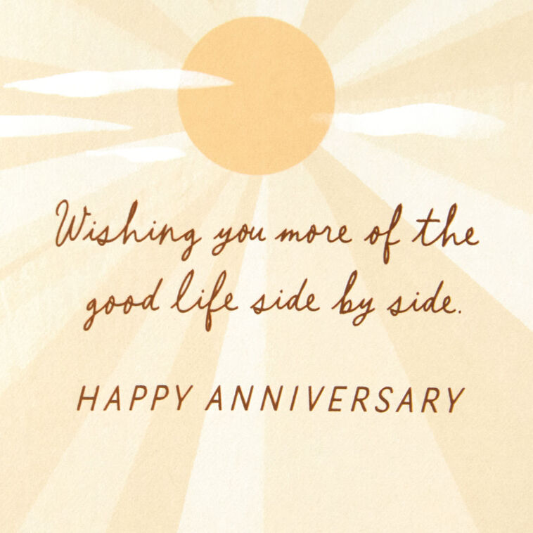 Hallmark Wishing You The Good Life Side By Side Anniversary Card