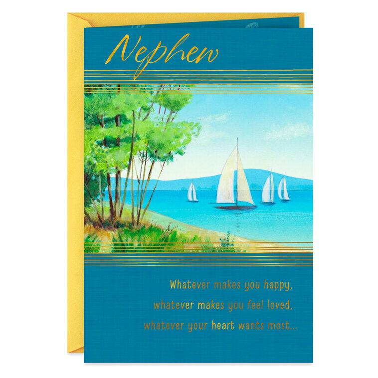 hallmark Wishing You Whatever Makes You Feel Happy Birthday Card for Nephew