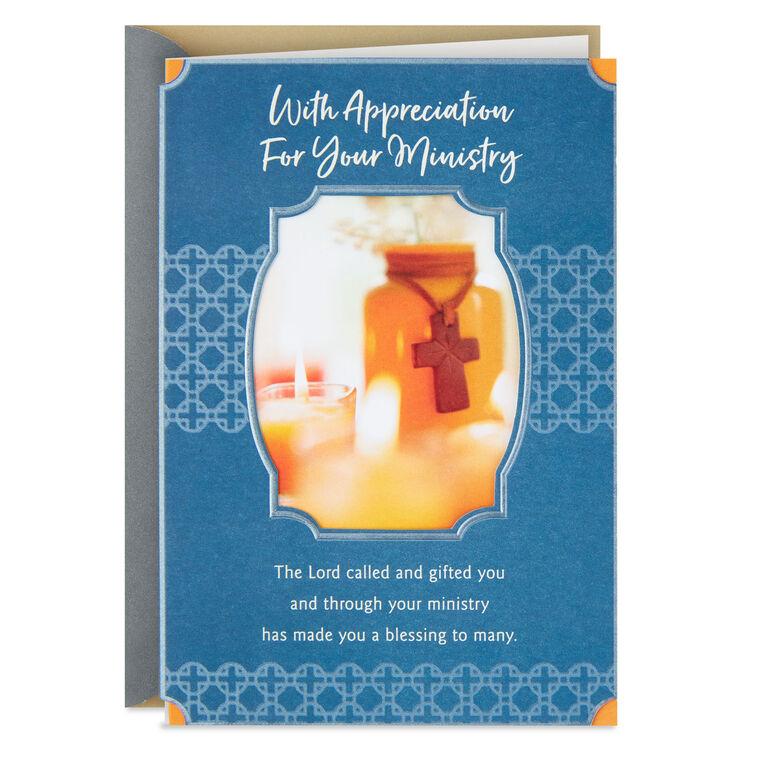 hallmark With Appreciation for Your Ministry Religious Thank You Card