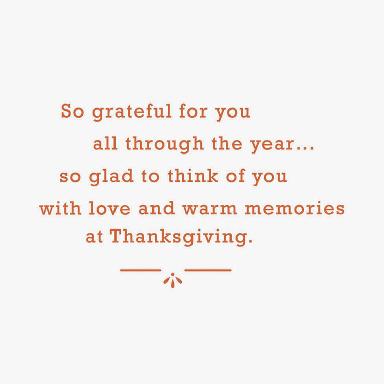 Hallmark With Love And Warm Memories Thanksgiving Card For Both