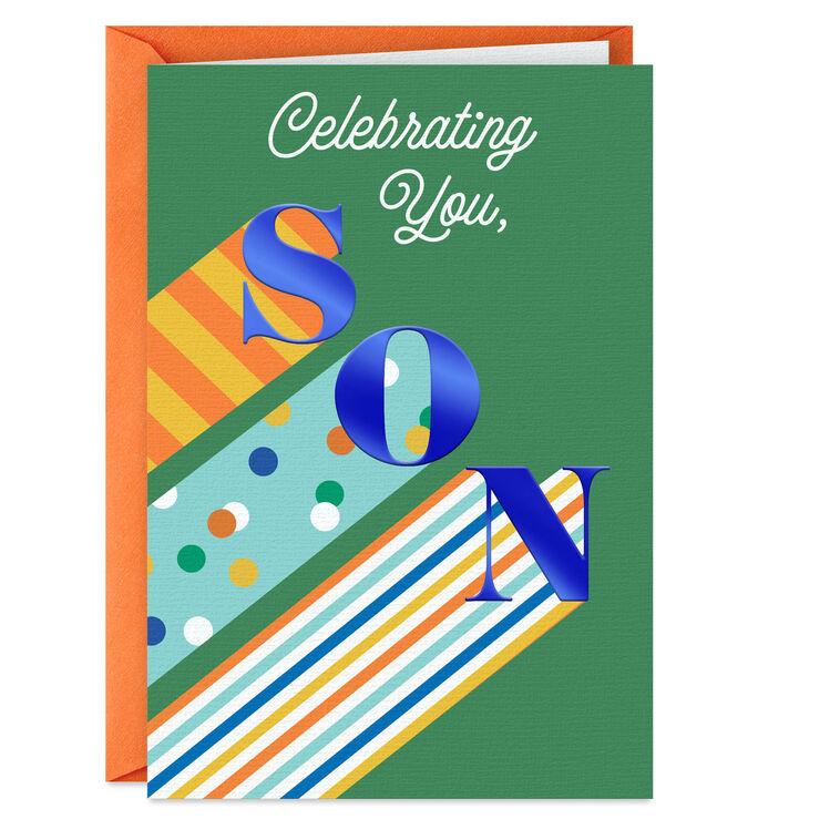 hallmark With Pride Hope Happiness and Love Birthday Card for Son