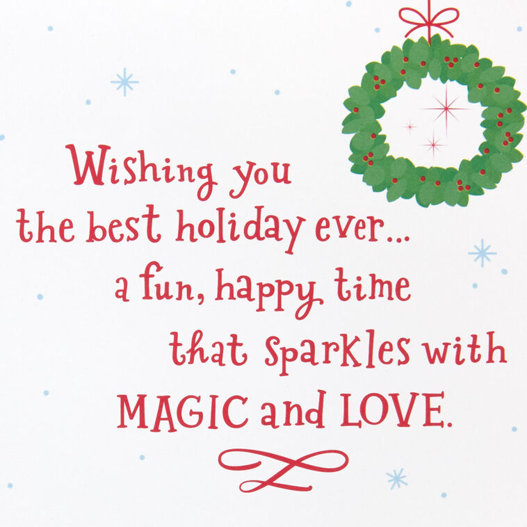 Hallmark Wonderful Granddaughter Christmas Card With Barrette