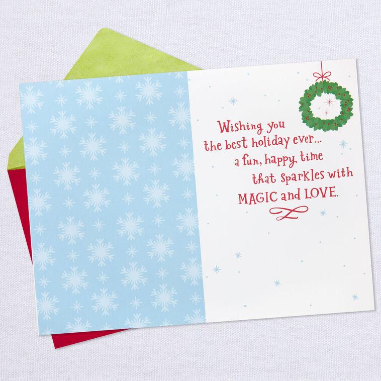 Hallmark Wonderful Granddaughter Christmas Card With Barrette