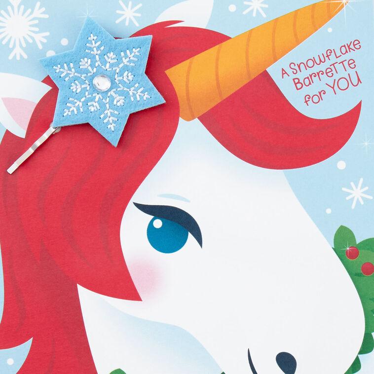 Hallmark Wonderful Granddaughter Christmas Card With Barrette