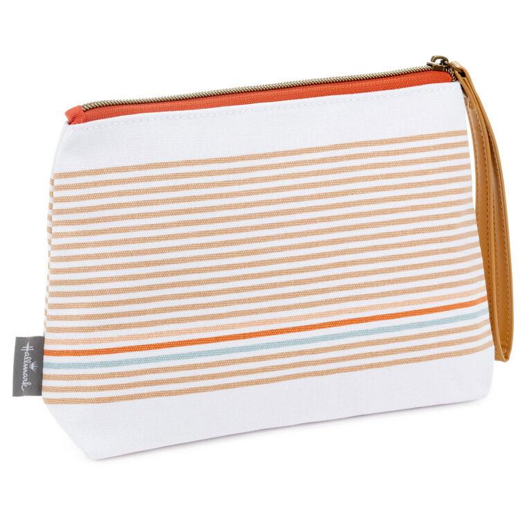Hallmark Wonderfully Made Striped Canvas Pouch With Wrist Strap