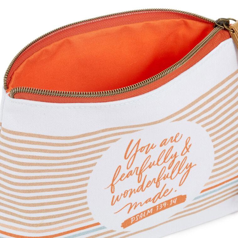 Hallmark Wonderfully Made Striped Canvas Pouch With Wrist Strap