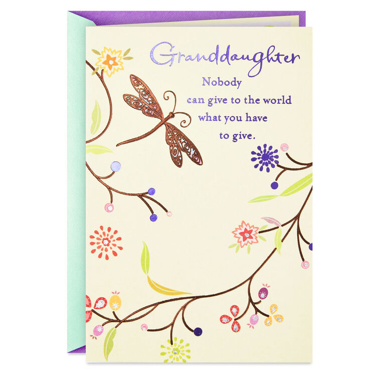 hallmark Wonderfully Uniquely You Birthday Card for Granddaughter