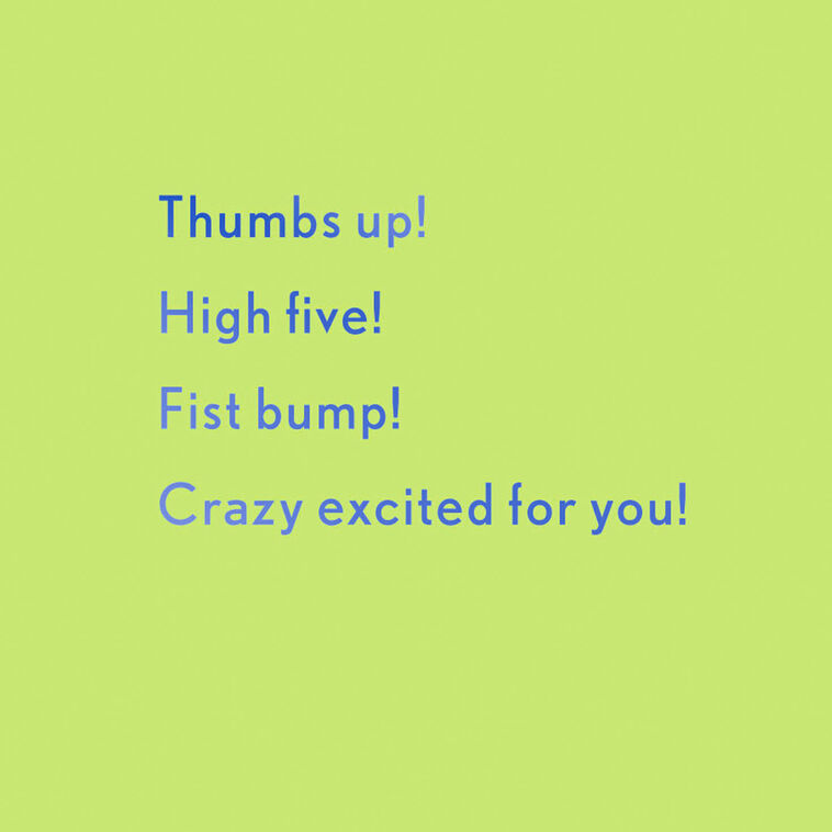 Hallmark Woo Hoo Confetti Gift Card Greeting Congratulations Card