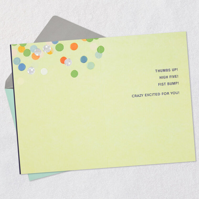 Hallmark Woo Hoo Exclamation Points And Confetti Congratulations Card
