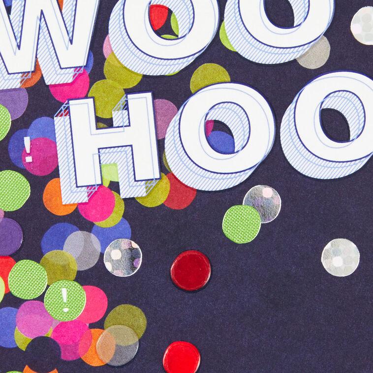 Hallmark Woo Hoo Exclamation Points And Confetti Congratulations Card