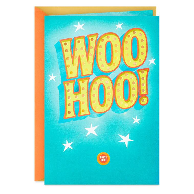 hallmark Woo-Hoo for You Musical Birthday Card With Lights