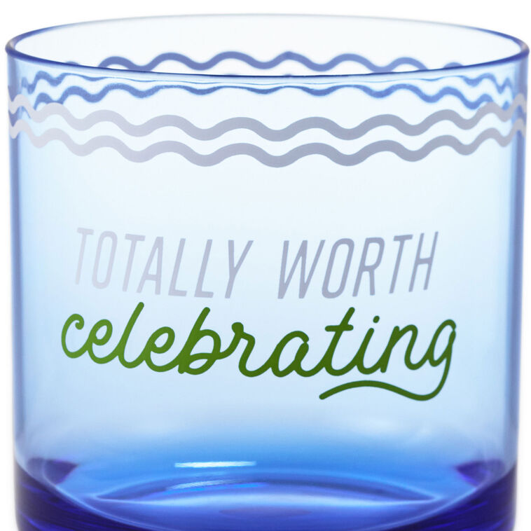 Hallmark Woo Hoo Worth Celebrating Drinking Glasses Set Of 2