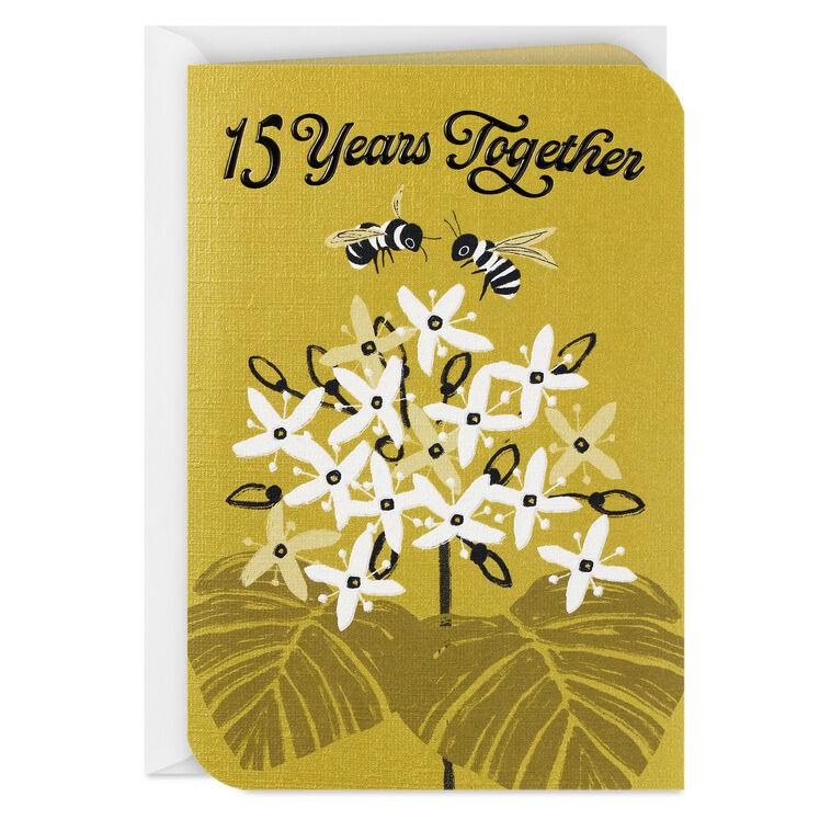 hallmark Working and Laughing Together 15th Anniversary Card