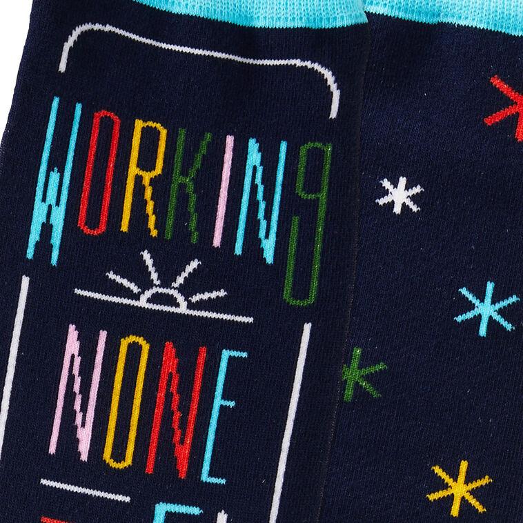 Hallmark Working None To Five Retirement Novelty Crew Socks