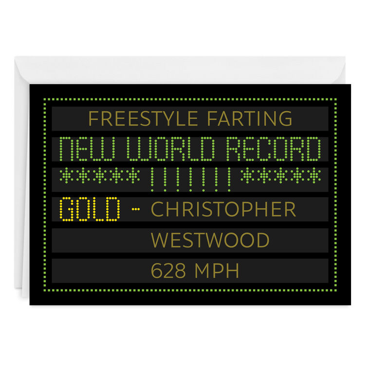 hallmark World Record Holder Funny Custom Celebration Card