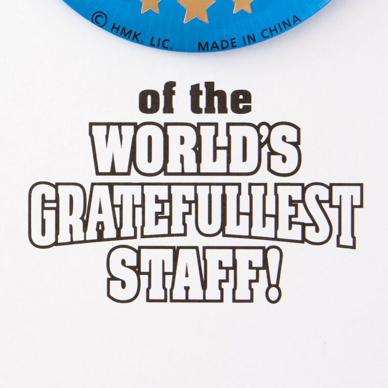 Hallmark World's Greatest Boss Funny Boss's Day Card From All With Button