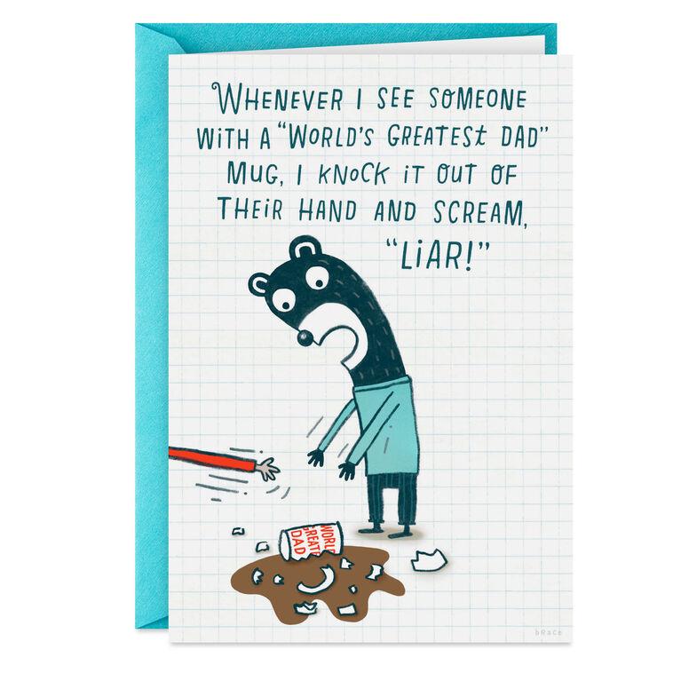 hallmark World's Greatest Dad Mug Funny Birthday Card