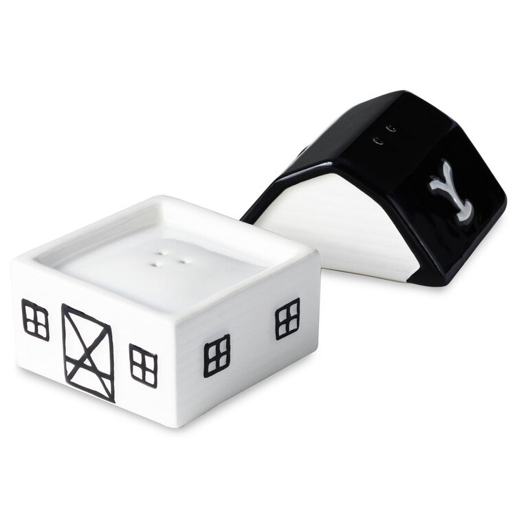 Hallmark Yellowstone Dutton Ranch Barn Stacked Salt And Pepper Shaker Set