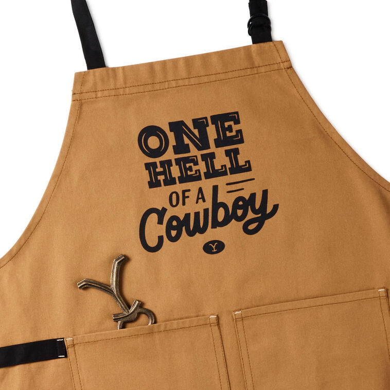 Hallmark Yellowstone One Hell Of A Cowboy Apron And Bottle Opener
