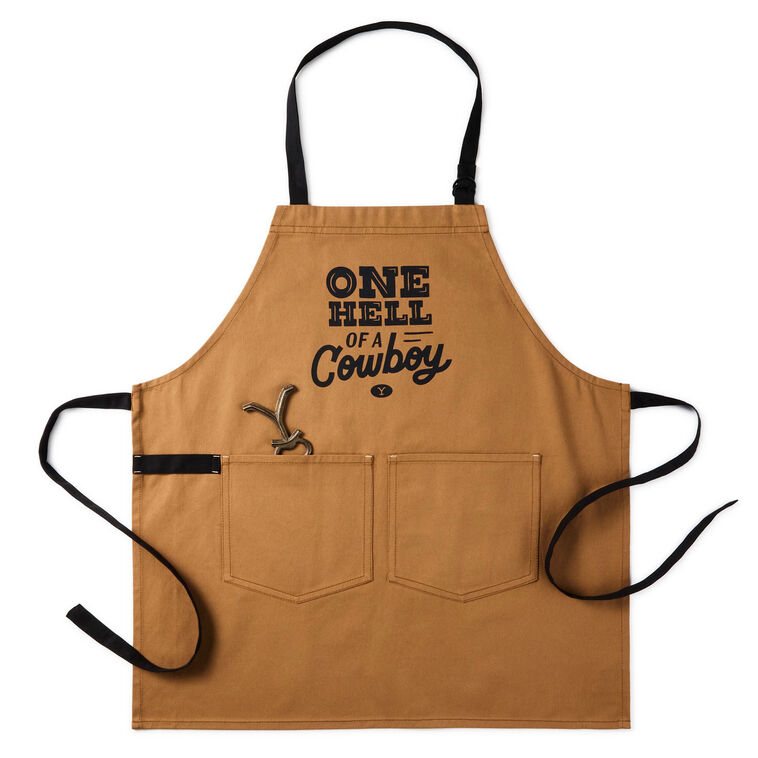 hallmark Yellowstone One Hell of a Cowboy Apron and Bottle Opener
