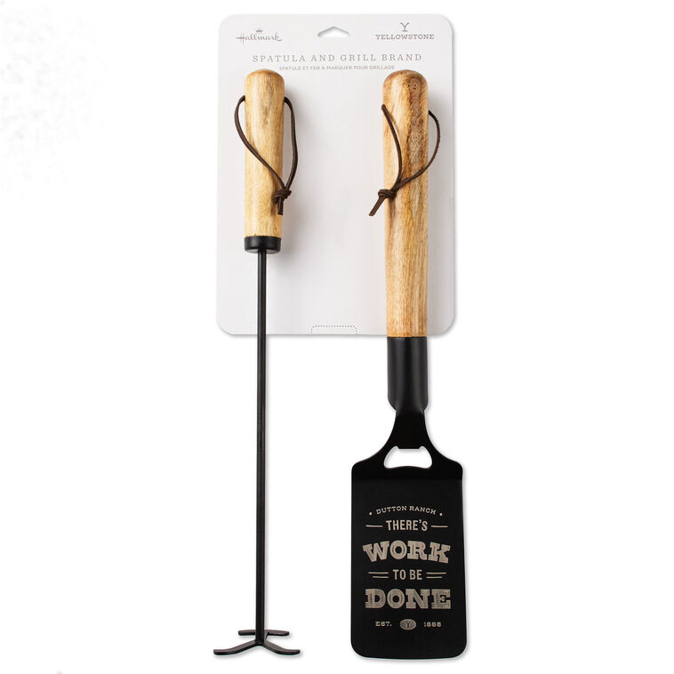 Hallmark Yellowstone Work To Be Done Spatula And Branding Iron Grill Set