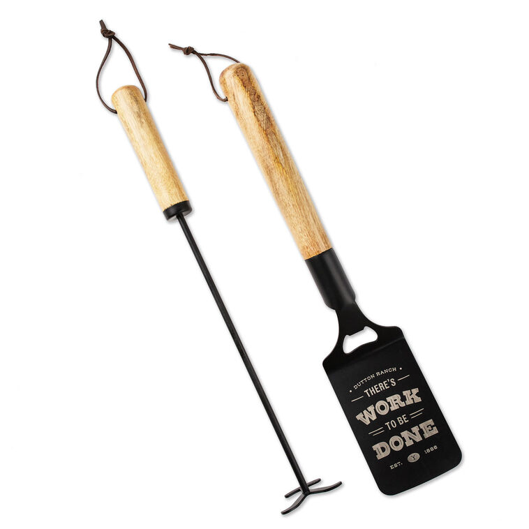 hallmark Yellowstone Work to Be Done Spatula and Branding Iron Grill Set