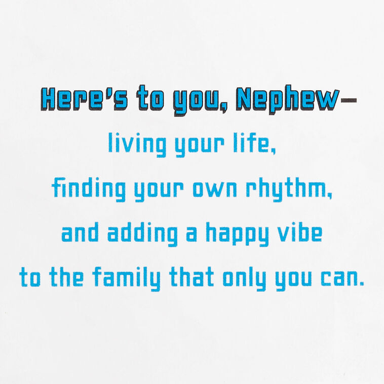 Hallmark You Add A Happy Vibe Birthday Card For Nephew With Decal