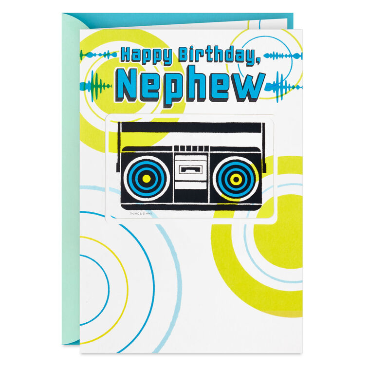 hallmark You Add a Happy Vibe Birthday Card for Nephew With Decal