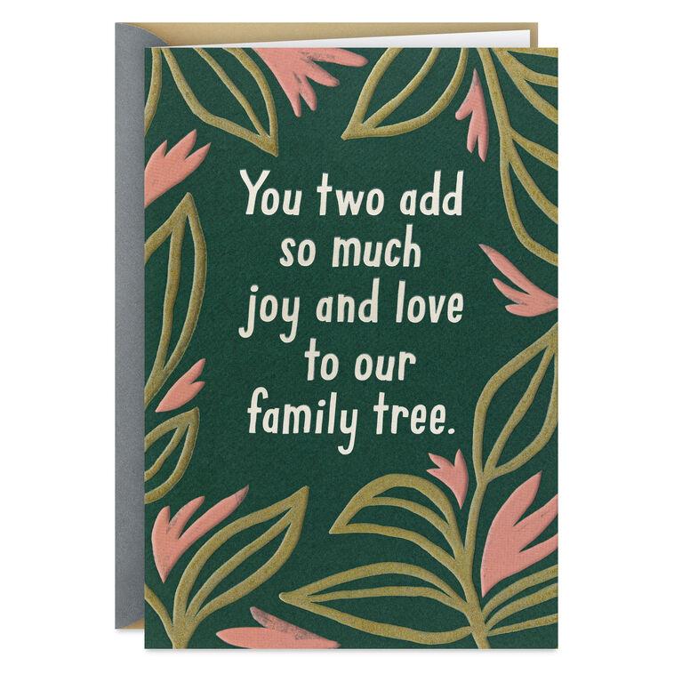 hallmark You Add Joy and Love to Our Family Tree Anniversary Card
